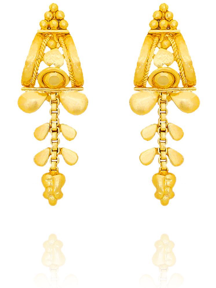     			Drashti Collection Golden Danglers Earrings ( Pack of 1 )