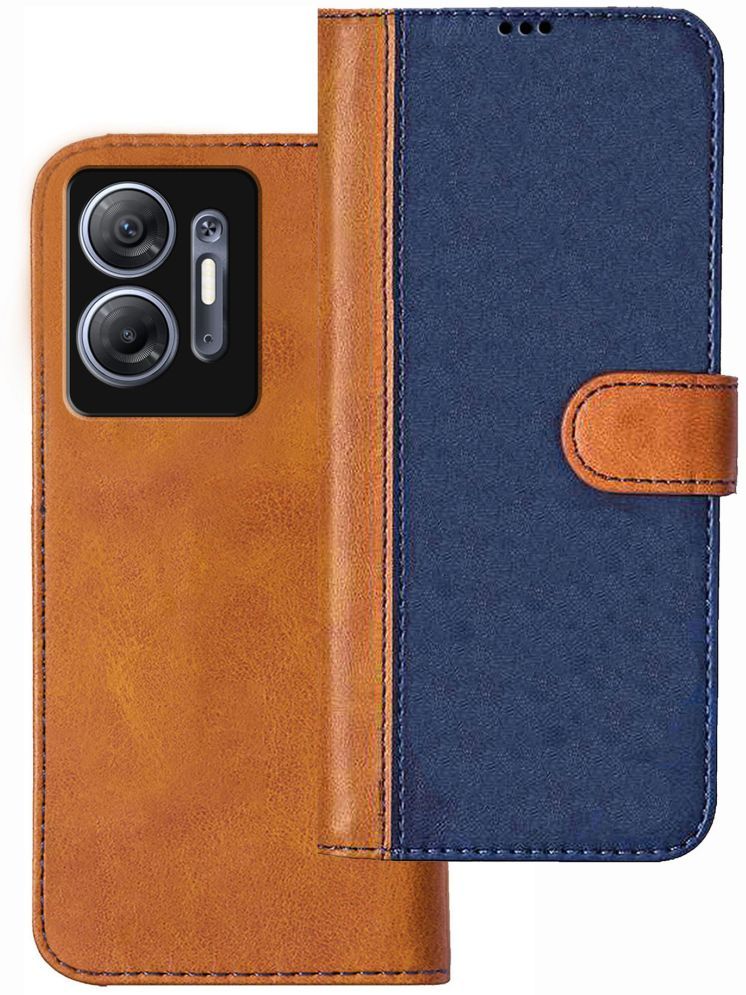     			Knotyy Brown Flip Cover Artificial Leather Compatible For Infinix HOT 30 5G ( Pack of 1 )