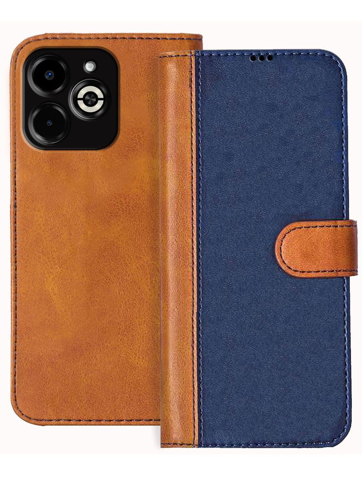     			Knotyy Brown Flip Cover Artificial Leather Compatible For Infinix Smart 8 Plus ( Pack of 1 )