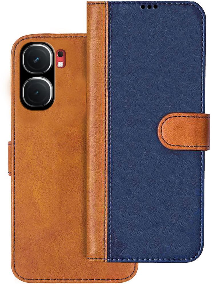     			Knotyy Brown Flip Cover Artificial Leather Compatible For iQOO Neo 9 Pro 5G ( Pack of 1 )