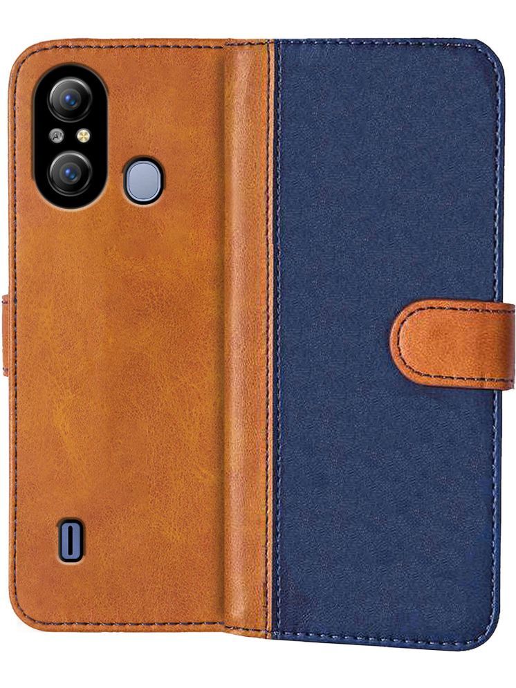     			Knotyy Brown Flip Cover Artificial Leather Compatible For Itel A49 ( Pack of 1 )