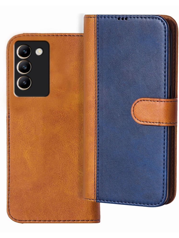     			Knotyy Brown Flip Cover Artificial Leather Compatible For vivo T3 5G ( Pack of 1 )