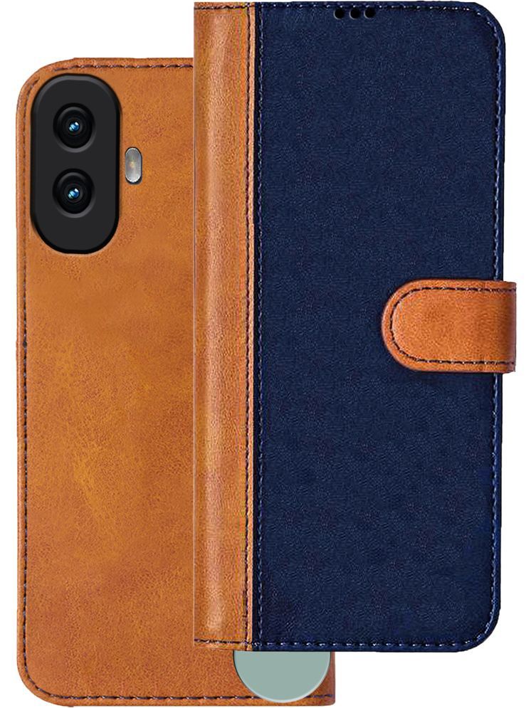     			Knotyy Brown Flip Cover Artificial Leather Compatible For CMF by Nothing Phone 1 5G ( Pack of 1 )