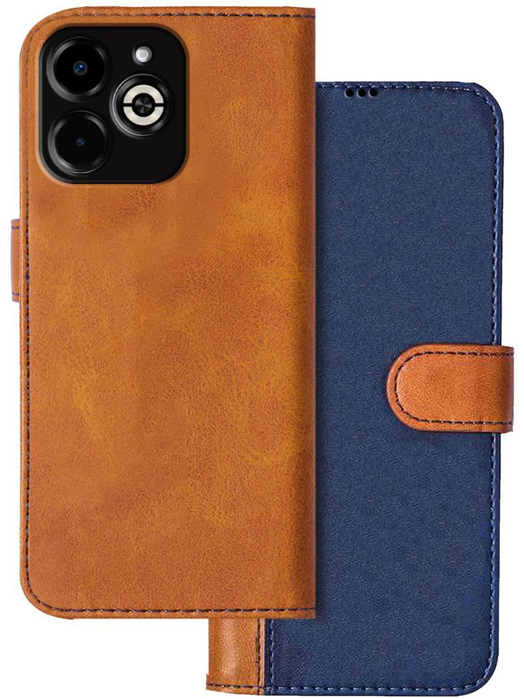     			Knotyy Brown Flip Cover Artificial Leather Compatible For Infinix Smart 8 Plus ( Pack of 1 )