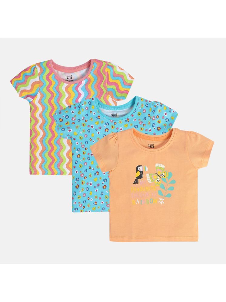     			MINI KLUB Pack of 3 Baby Girls Cotton Top ( Multicolor )