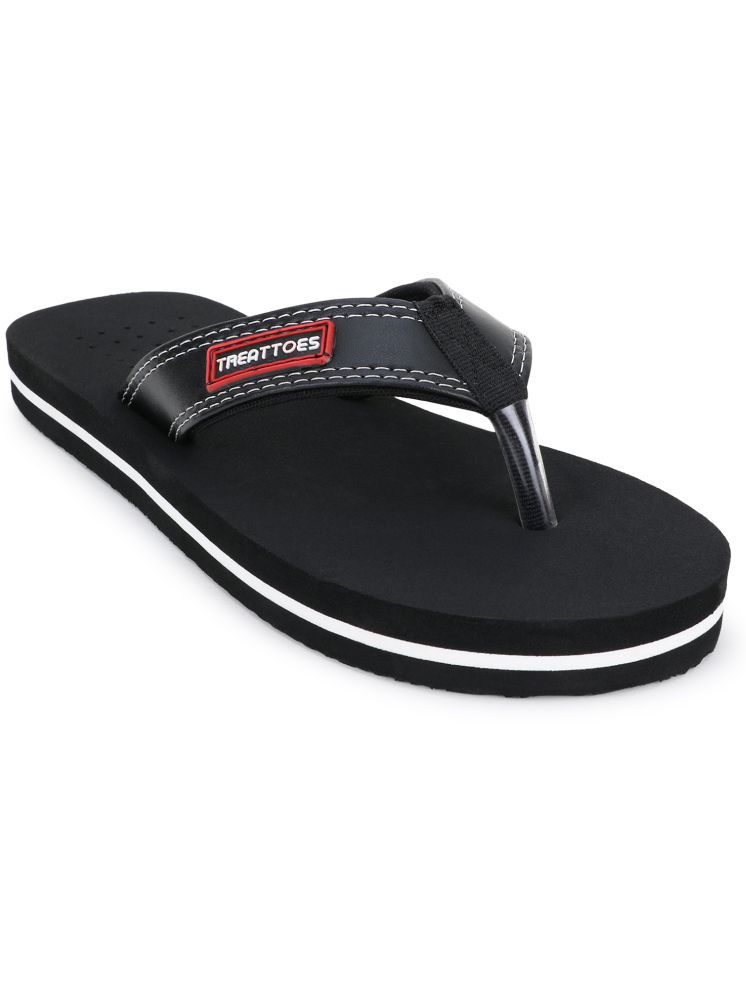     			TREATTOES Black Men's Daily Slipper