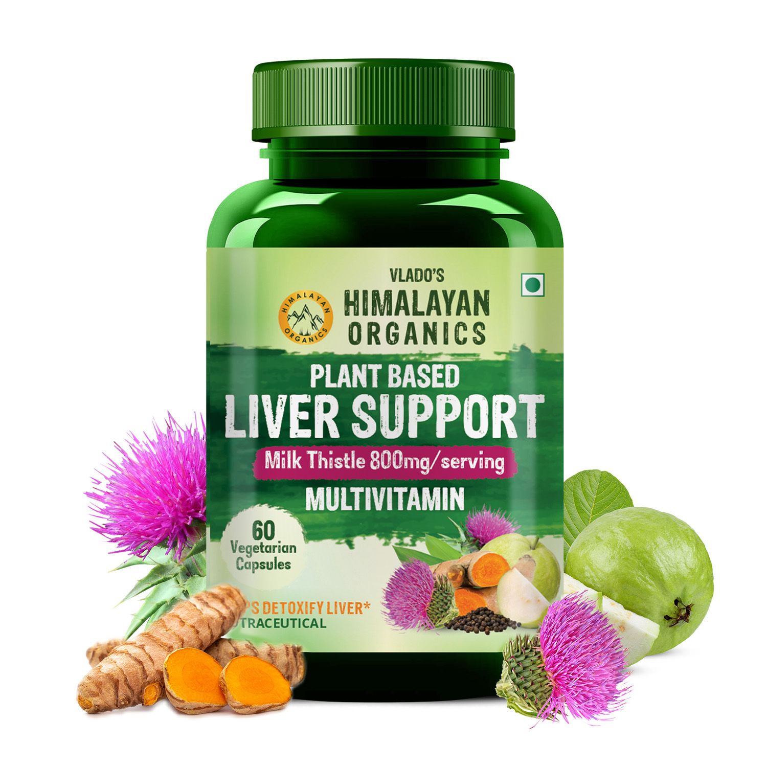     			Vlado's Himalayan Organics Plant Based Liver Support with Milk Thistle- 60 No.s