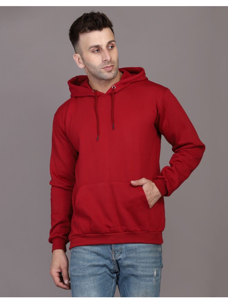     			ACENTEO Fleece Hooded Men's Sweatshirt - Maroon ( Pack of 1 )