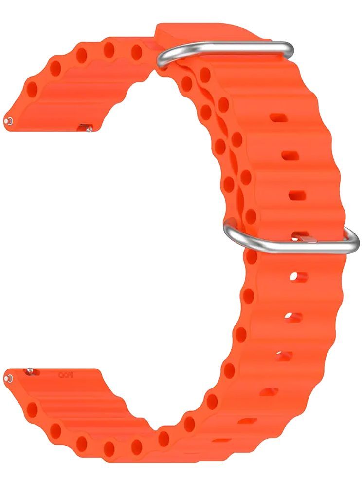     			ACM Watch Strap Silicone Smart Belt compatible with Fastrack Revoltt Fs1 Pro Smartwatch Classic Band Orange