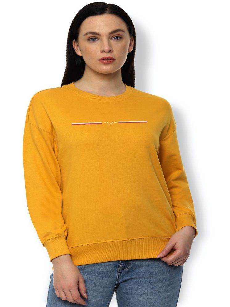     			Calm Down Fleece Women's Non Zippered Sweatshirt ( Mustard )