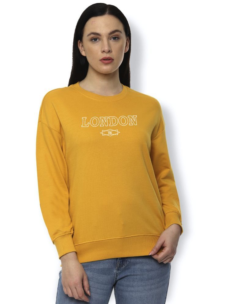     			Calm Down Fleece Women's Non Hooded Sweatshirt ( Mustard )