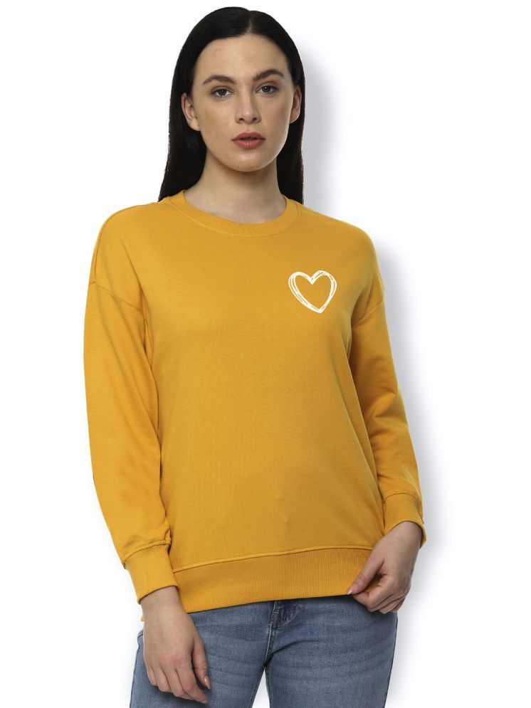     			Calm Down Fleece Women's Non Hooded Sweatshirt ( Mustard )