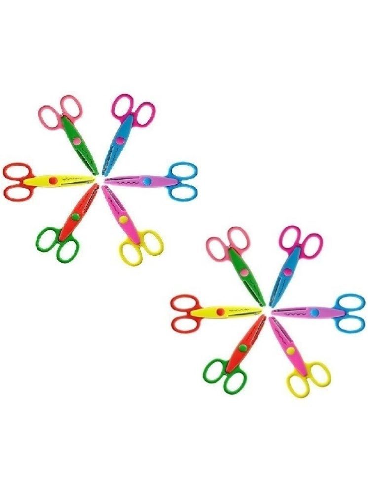     			Freedy Designer Shape Cutter Scissor Pack of 12 Different Design, Zig Zag Scissor for DIY Craft Work, Project Work, Border Making and Scrapbooking, Multicolor, Designer Shape Scissor Pack of 12