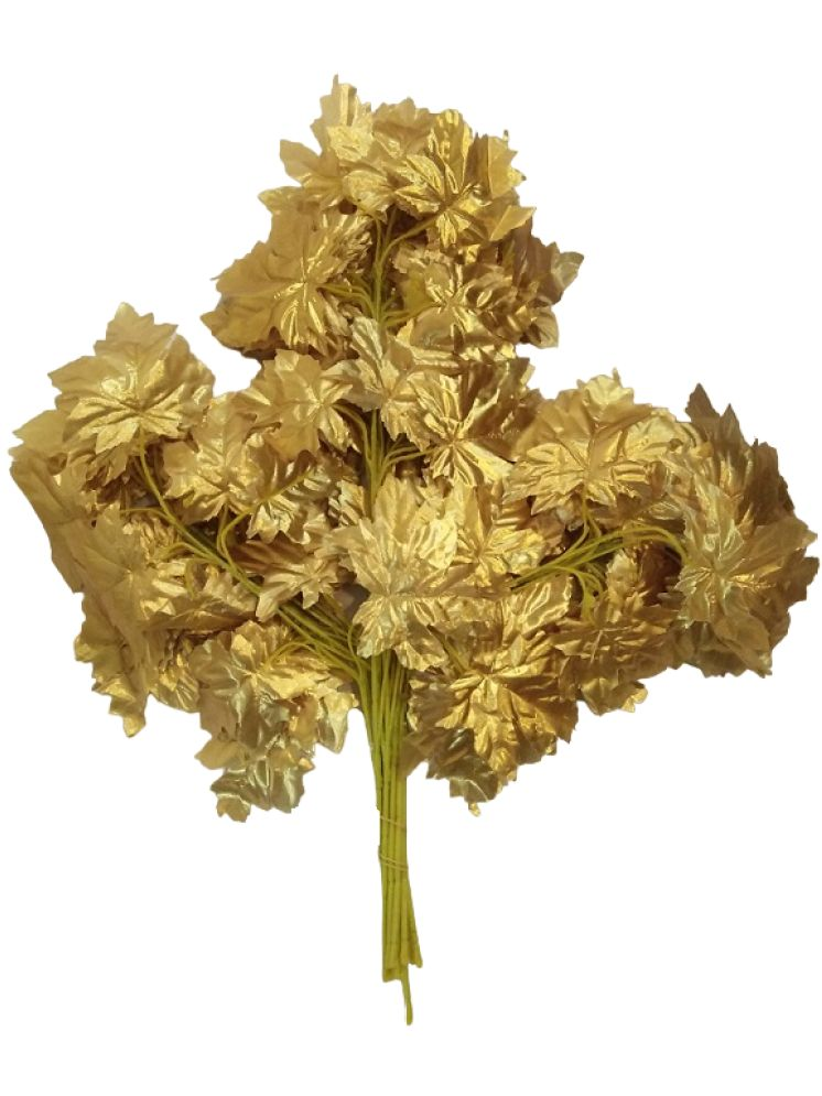     			Green plant indoor - Gold Maple Artificial Plants Bunch ( Pack of 12 )