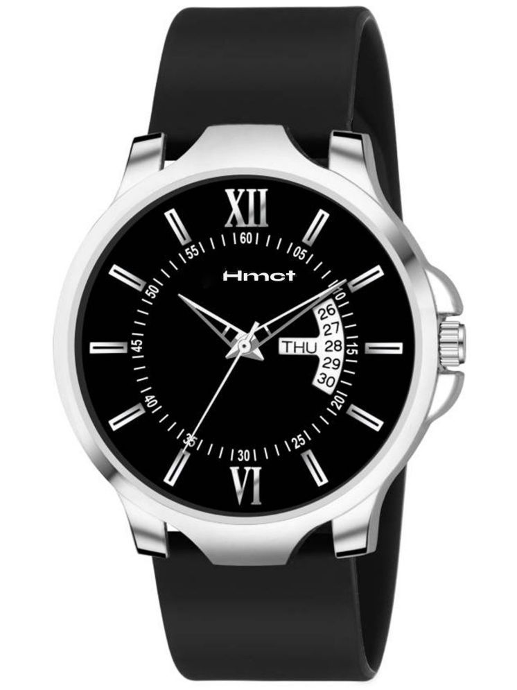     			HMCT Black Fabric Analog Men's Watch