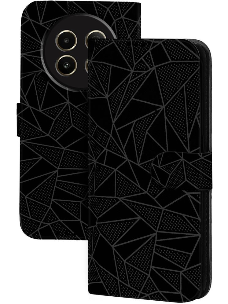     			Knotyy Black Flip Cover Artificial Leather Compatible For RealMe Narzo N65 5G ( Pack of 1 )