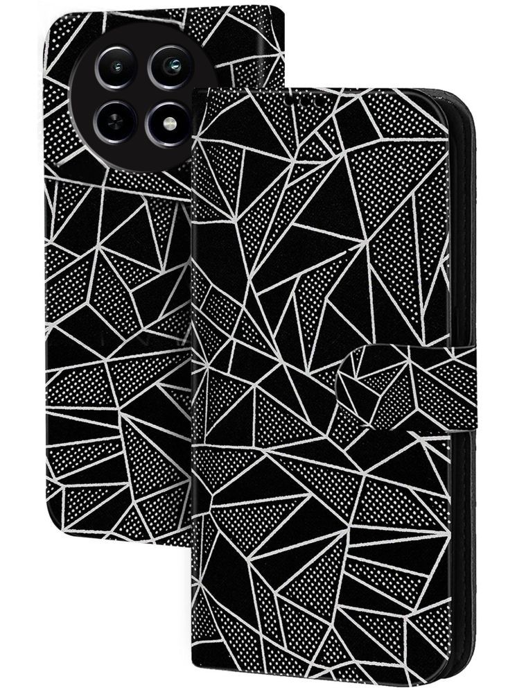     			Knotyy Black Flip Cover Artificial Leather Compatible For RealMe 12 5G ( Pack of 1 )