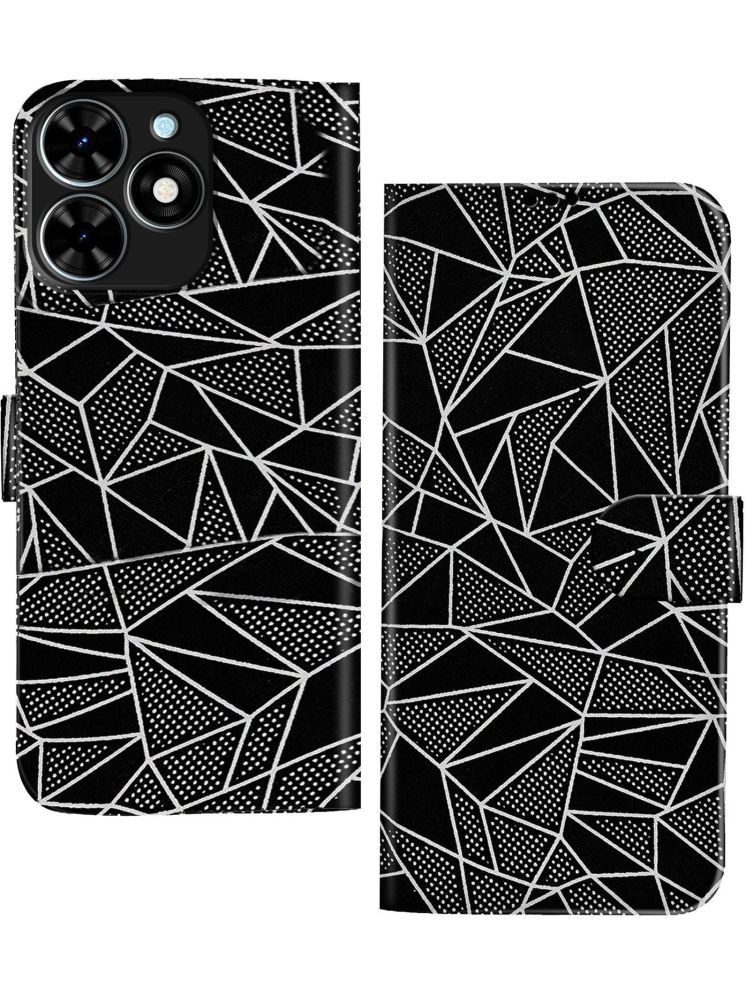     			Knotyy Black Flip Cover Artificial Leather Compatible For Tecno Spark Go 2024 ( Pack of 1 )