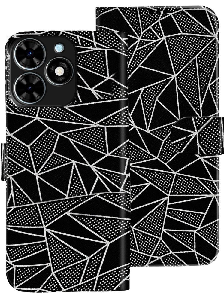     			Knotyy Black Flip Cover Artificial Leather Compatible For Tecno Spark Go 2024 ( Pack of 1 )