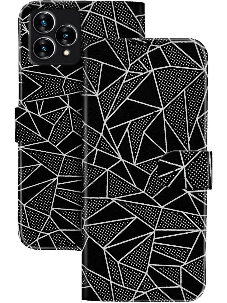     			Knotyy Black Flip Cover Artificial Leather Compatible For Lava Blaze Curve 5G ( Pack of 1 )