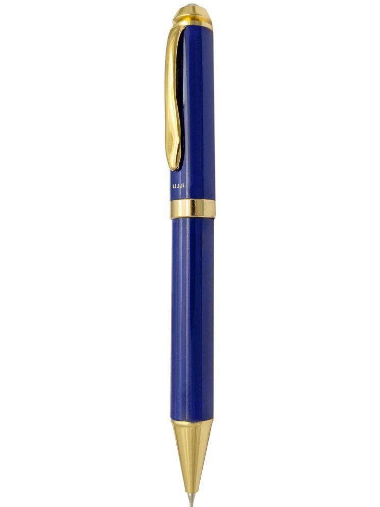     			UJJi Glossy Blue colour in Golden Part with Top Stone Ball Pen