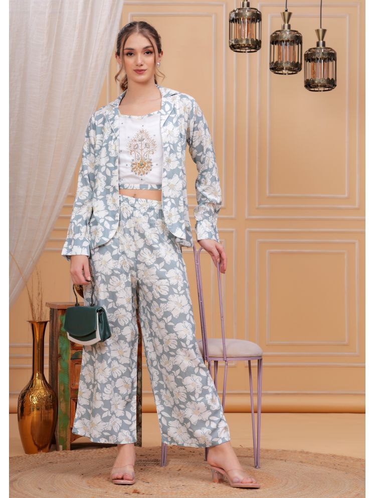     			Jyoti Grey Printed 3 Piece Set