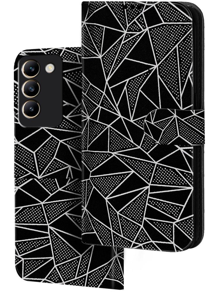     			Knotyy Black Flip Cover Artificial Leather Compatible For vivo T3 5G ( Pack of 1 )