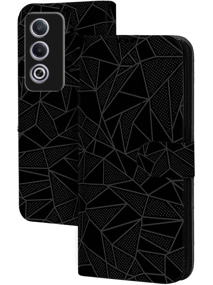     			Knotyy Black Flip Cover Artificial Leather Compatible For Oppo A3 Pro 5G ( Pack of 1 )