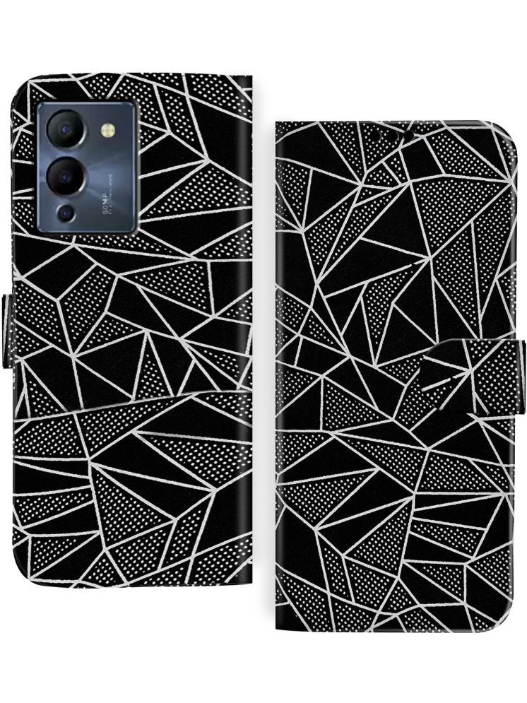     			Knotyy Black Flip Cover Artificial Leather Compatible For Infinix Note 12 Turbo ( Pack of 1 )