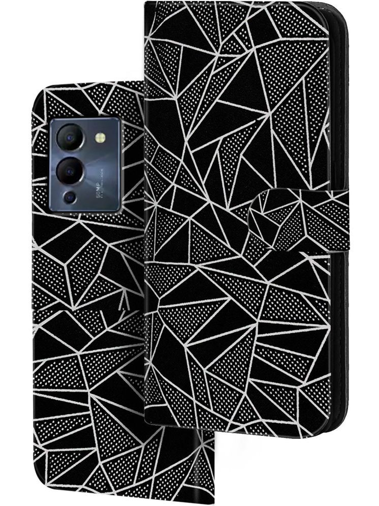     			Knotyy Black Flip Cover Artificial Leather Compatible For Infinix Note 12 Turbo ( Pack of 1 )