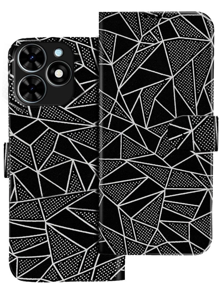     			Knotyy Black Flip Cover Artificial Leather Compatible For Tecno Spark Go 2024 ( Pack of 1 )