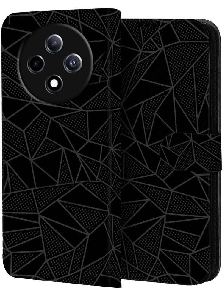     			Knotyy Black Flip Cover Artificial Leather Compatible For Oppo F27 Pro Plus 5G ( Pack of 1 )