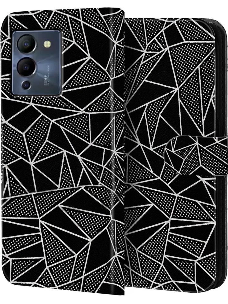     			Knotyy Black Flip Cover Artificial Leather Compatible For Infinix Note 12 Turbo ( Pack of 1 )