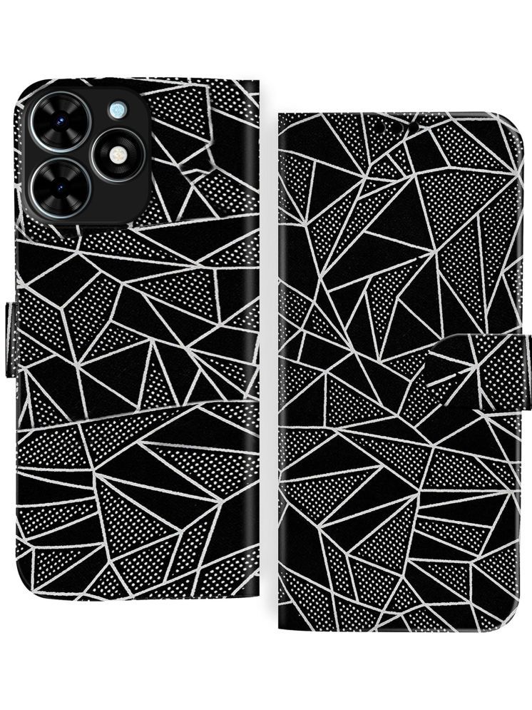     			Knotyy Black Flip Cover Artificial Leather Compatible For Tecno Spark Go 2024 ( Pack of 1 )