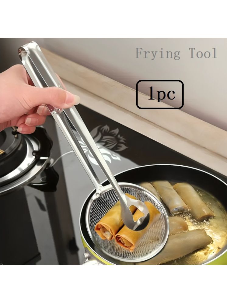     			Multi Deal Silver Stainless Steel Multi-Functional 2 in 1 Stainless Steel Fry Tool ( Set of 1 )