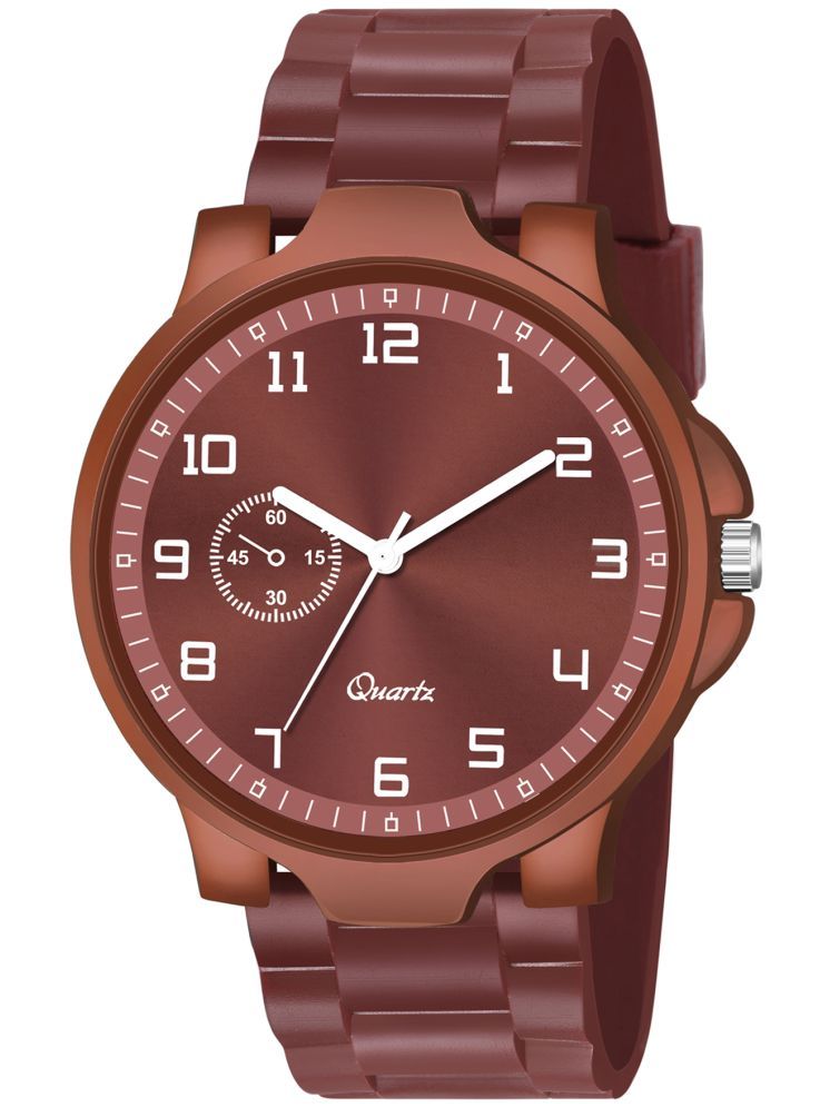     			NiyatiNx Brown Silicon Analog Men's Watch