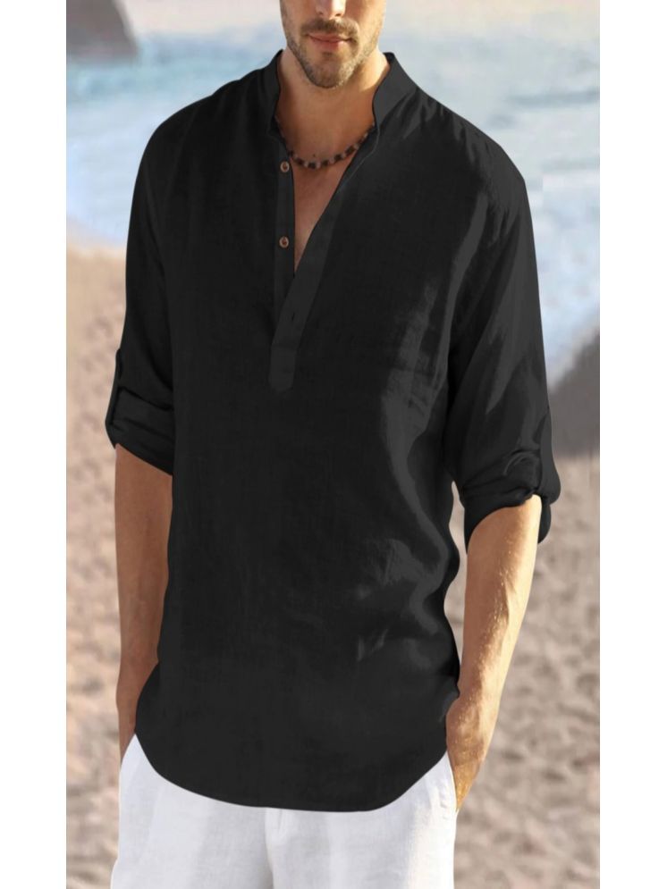     			S.K. CASUAL Black Cotton Blend Men's Regular Kurta ( Pack of 1 )