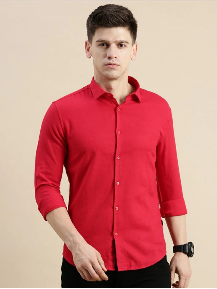     			balino Poly Cotton Regular Fit Solids Full Sleeves Men's Casual Shirt - Red ( Pack of 1 )