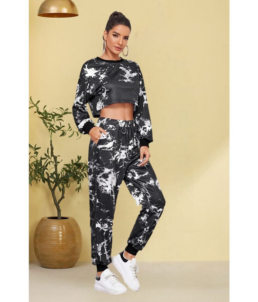     			CUBIQ Multi Color Cotton Blend Printed Tracksuit - Pack of 1