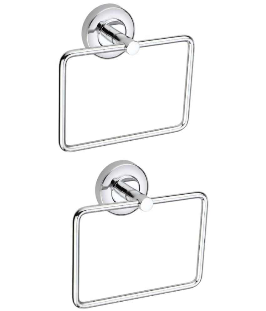     			BATHBLISS - Towel Hanger SS Heavy SQ. 2pcs