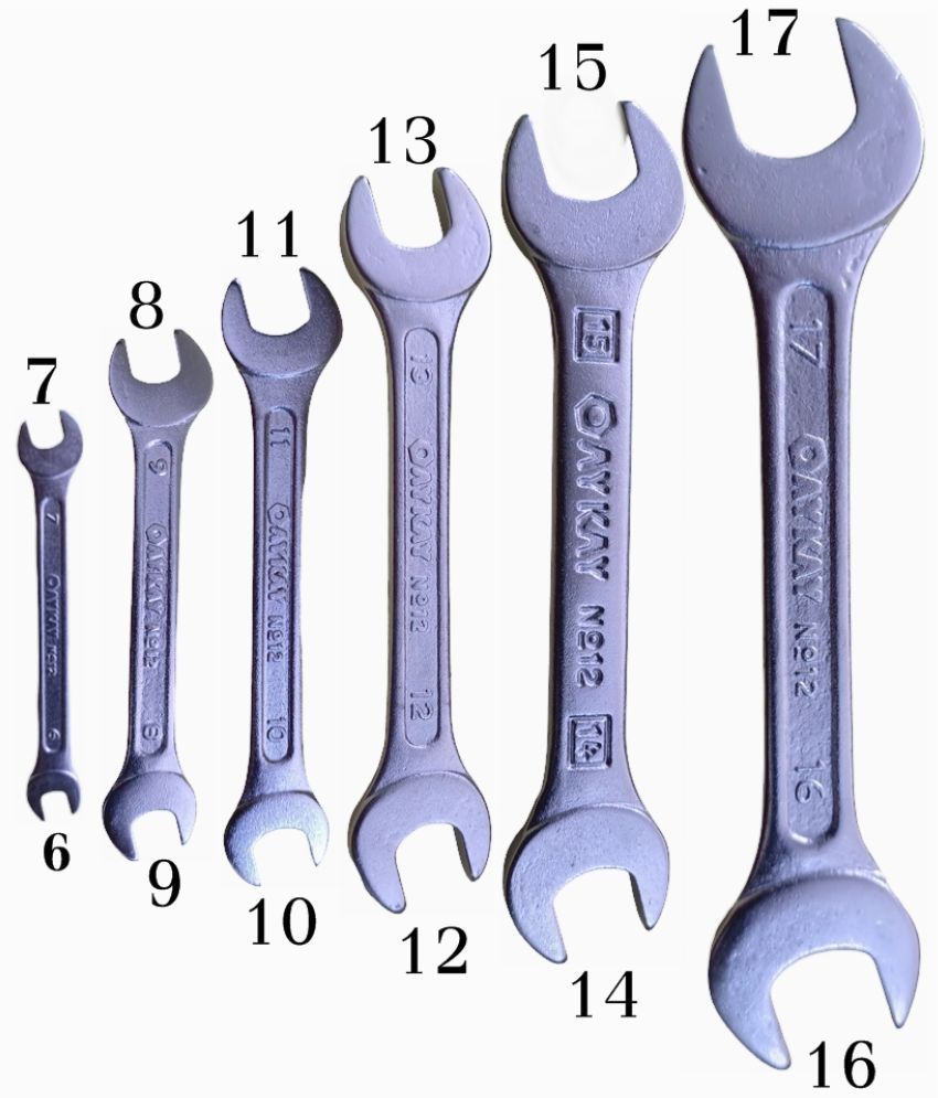     			Oaykay Tools Open End Spanner Set of 6 Pc