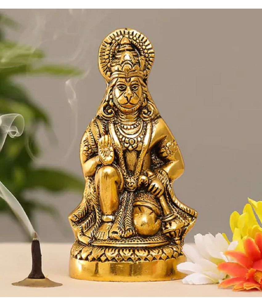     			Shri Astha Vinayak Brass Lord Hanuman Idol ( 8 cm )