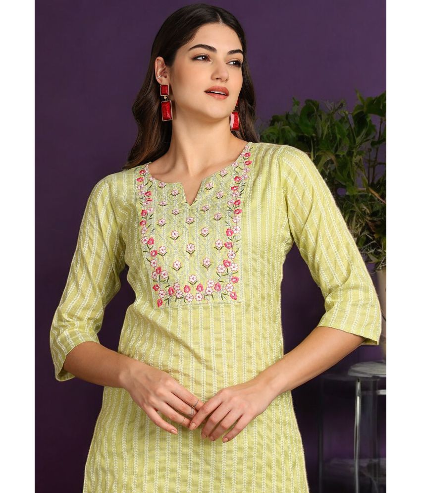     			VINHSCAPE Pack of 1 Cotton Embroidered A-line Women's Kurti - ( Multicolor )