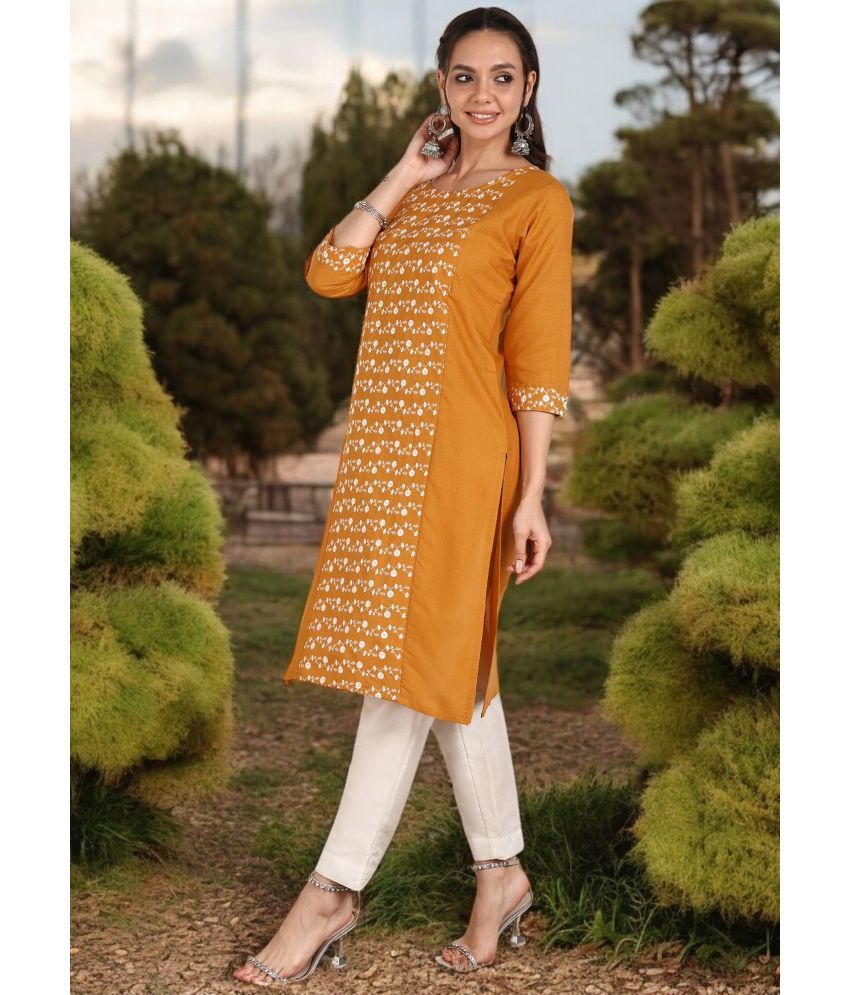     			VINHSCAPE Pack of 1 Cotton Embroidered A-line Women's Kurti - ( Multicolor )