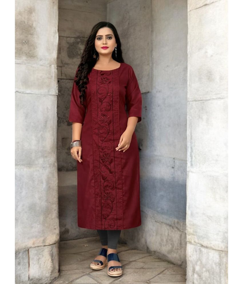     			VINHSCAPE Pack of 1 Cotton Embroidered Anarkali Women's Kurti - ( Multicolor )