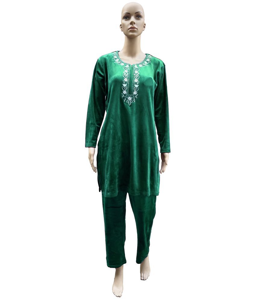     			just love Green Velvet Women's Nightwear Nightsuit Sets ( Pack of 1 )