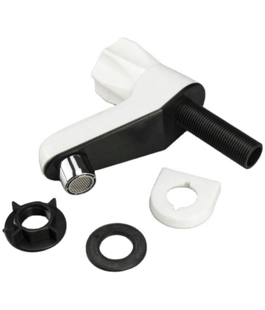     			Bathfax PVC Pillar Cock Tap for Wash Basin (Pack of 1) Plastic (ABS) Bathroom Tap (Bib Cock)