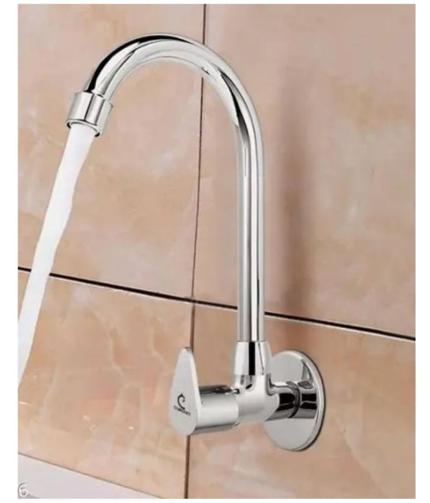     			Bathfax Vigo Zinc Alloy Wall Mounted Sink Cock Tap Steel Kitchen Sink Tap (Sink Cock)