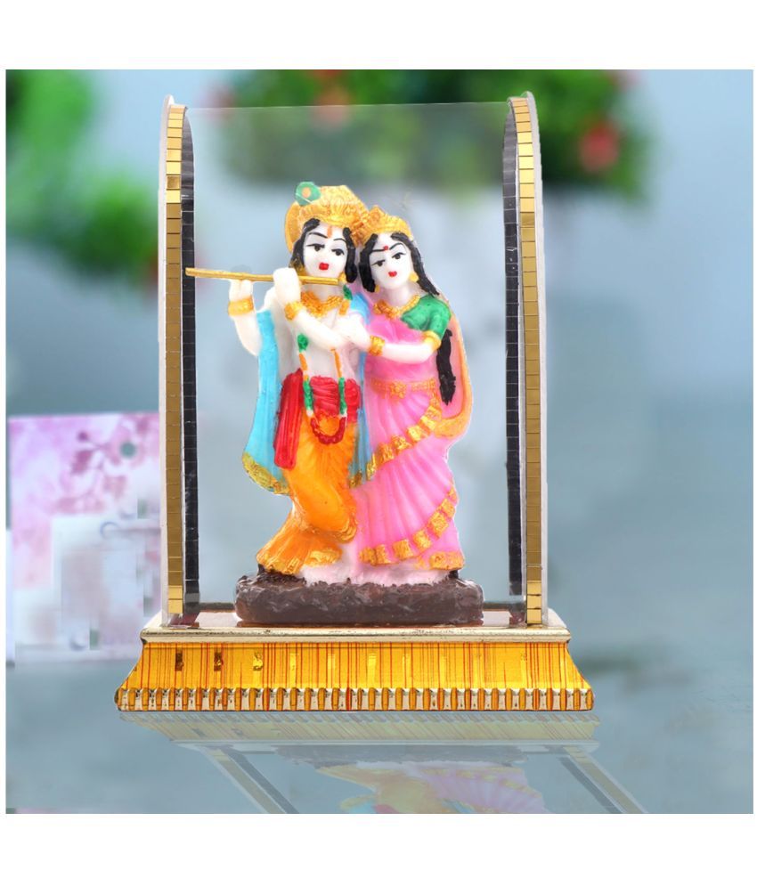     			Awesome Craft Glass Radha Krishna Idol ( 14 cm )