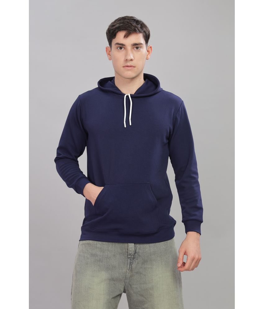     			FABRIPPLE Polyester Hooded Men's Sweatshirt - Navy Blue ( Pack of 1 )